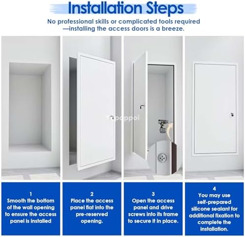HVAC Duct Access Door 24"x20"/28"x28"/36"x48", Metal Panel Inspection Attic - Image 7