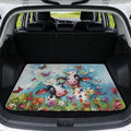 Cow Flower Car Trunk Mat Universal Fit 29"x39" by Mintulipy