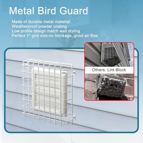 Dryer Vent Kit 4 Inch with Metal Bird Guard, Wall Sleeve & Wall Plate, Hose - Image 4