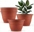 RooTrimmer 5 Pack 10 Inch Plant Pots Lightweight Planters by RooTrimmer