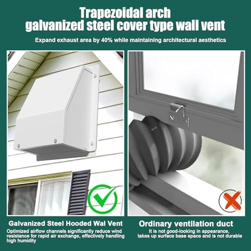 8 Inch Hooded Wall Vent Cover - Image 6
