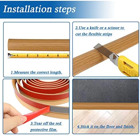 FONUNO Carpet Transition Strip Self Adhesive Floor Transition Strip - Image 5