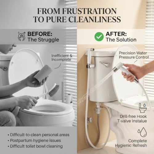 BARROCK Handheld Bidet Sprayer for Toilet, Stainless Steel Metal Made Baby - Image 7