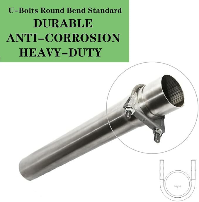 Heavy Duty 2.125" 2-1/8 Inch Exhaust U Bolt Clamp Stainless | 8.5mm Thick Rod - Image 6