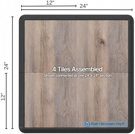 Flooring Inc's 3/8" Thick Interlocking Lightweight Plastic Practice Dance Floor - Image 5