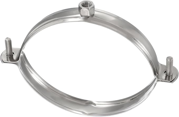 HARFINGTON 201 Stainless Steel 4.3"/110mm Split Ring Pipe Hanger Pipe Strap by HARFINGTON