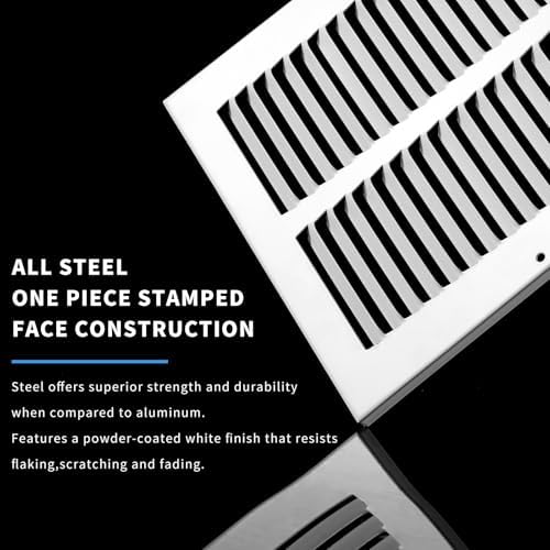 14x10 Return Air Grille, Air Return Vent Cover, Flat Vent Cover, Rejillas De - Image 2