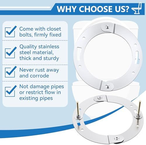 2 Piece Toilet Flange Repair Kit, Toilet Flange Repair Ring - Image 5