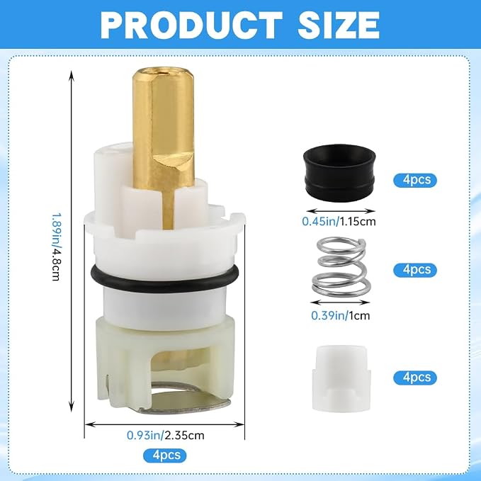 4 Pack RP25513 Faucet Stem Assembly Compatible - Image 2