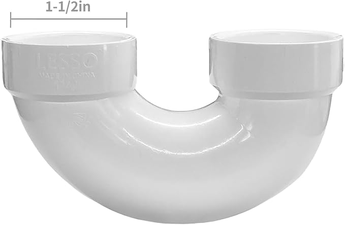 Adjustable White P Trap with Threaded Adapter Ring, 1-1/2" Leak & Odor Proof - Image 5