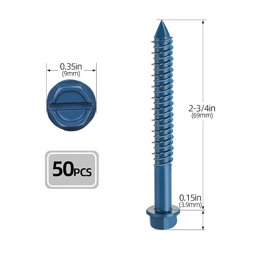 3/16" x 2-3/4" Concrete Screws, - Image 2