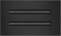 BUILDMART - 8x4 Modern AC Vent Cover - Decorative Black Aluminum Air Vent - by TexasBuildmart