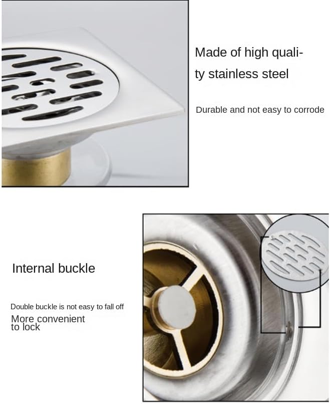 Shower Drain Set 304 Stainless Steel Floor Drain - Image 7