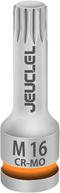 M16 Triple Square Impact Spline Bit Socket, 16mm 1/2" Drive Socket | 12 Point by JEUCLEL