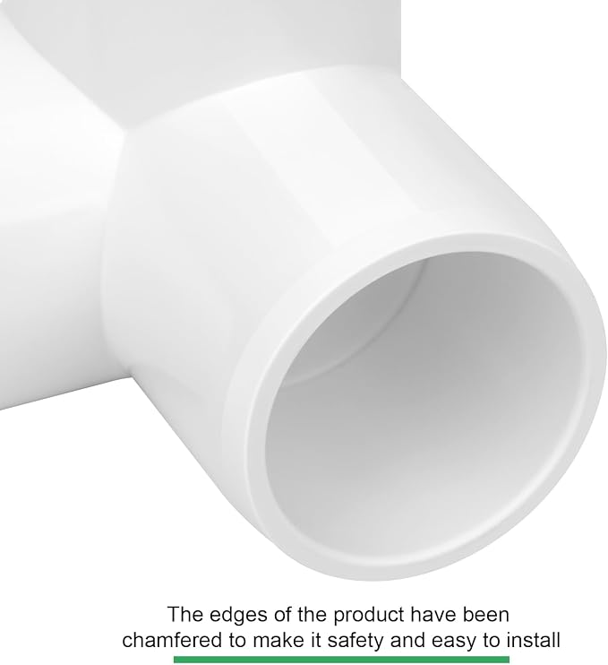 12Pack 1IN 4-Way PVC Pipe Fittings SCH40 Furniture Grade PVC Elbow Corner Side - Image 5