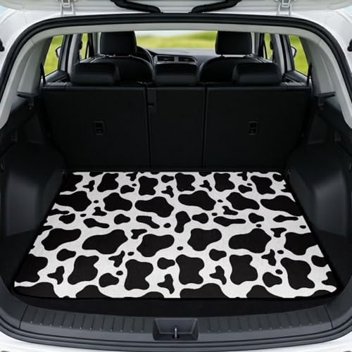 Black White Cow Cargo Liner for SUV Sedan 29"x39" by Mintulipy