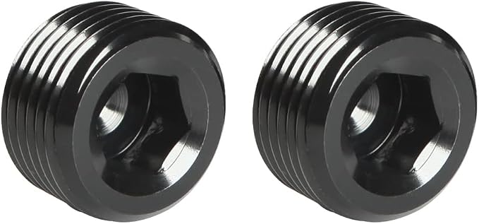 1 NPT Male Thread Allen Head Socket Pipe Plug Fitting Aluminum Black by Podavelle