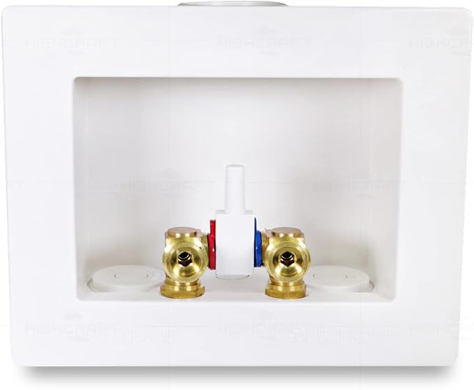 Highcraft Washing Machine Outlet Box Dual Drain, 1/2" CPVC Connection Valve - Image 3