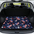 USA Flag Print Work Trunk Mat Heavy Duty Foldable Cargo Liner by Mintulipy