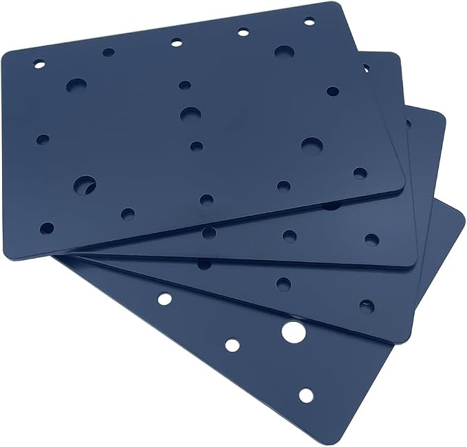 4 PCS 6"X4" Straight Steel Flat Plate, Heavy Duty Mending Plate Joining Brackets - Image 3