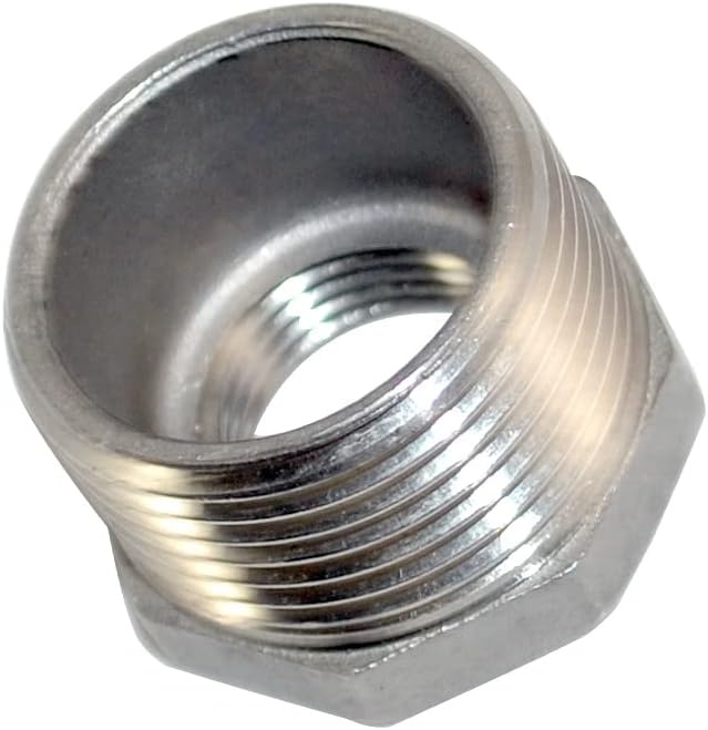 1/4" Male NPT to 1/8" Female NPT Female Reducing/Reducer Bushing Pipe Fitting - Image 2