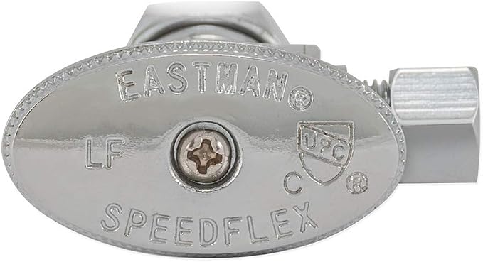 Eastman 1/4 Inch OD x 5/8 Inch OD Quarter Turn Angle Stop Valve, Brass Plumbing - Image 4