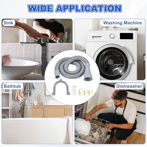 PATIKIL Washing Machine Drain Hose 1.5m/4.9FT - Image 7