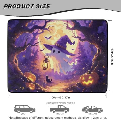 Purple Ghost Lantern All Weather Trunk Mat 29"x39" - Image 7