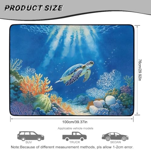 Blue Sea Turtle All Purpose Trunk Mat Universal Waterproof Cargo Liner - Image 7