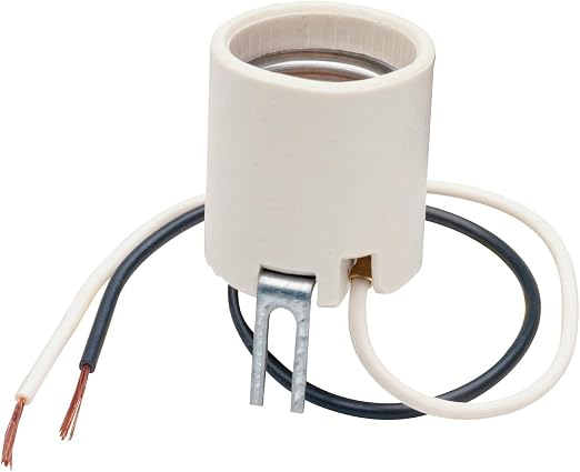 Legrand-Pass & Seymour 8052CC10 660W 250V Medium Base A26 Porcelain Lamp Holder by Pass+%26+Seymour