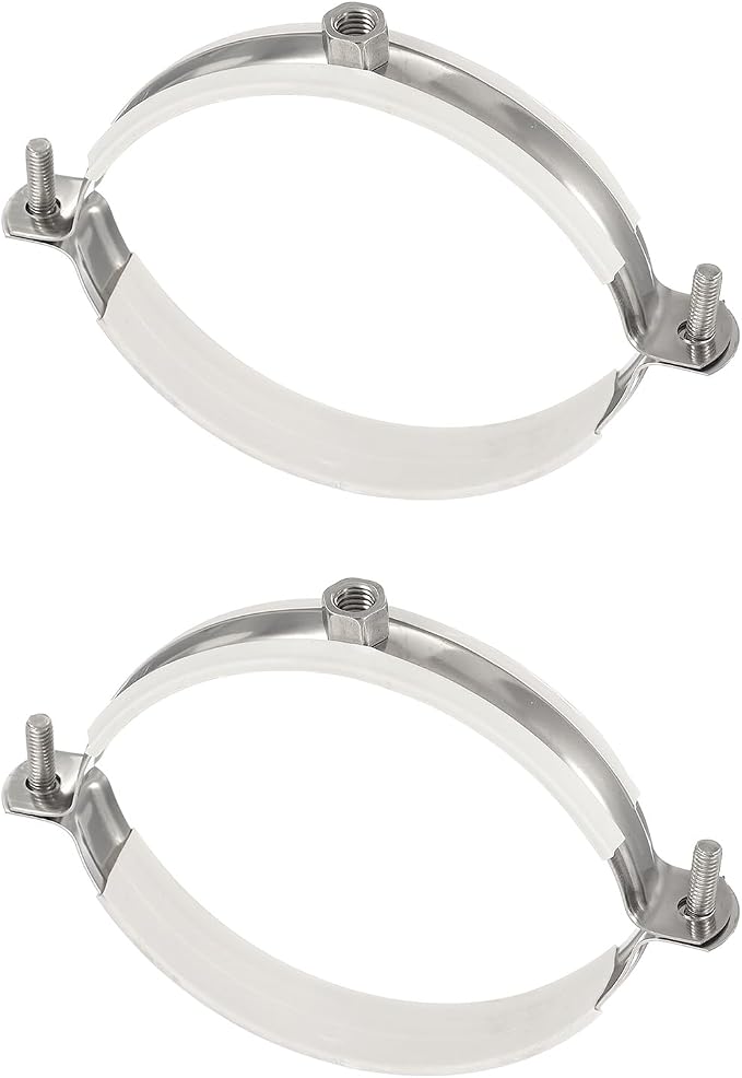 HARFINGTON 2pcs 201 Stainless Steel 3.9-4.3"/100-110mm Split Ring Pipe Hanger by HARFINGTON