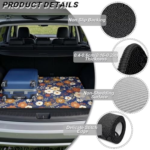 Blue Orange Floral All Weather Trunk Mat 29"x39" - Image 6