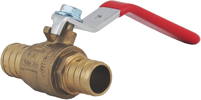 LD- 3/4" PEX Brass Ball Valve, LF Brass 3/4-in X 3/4-in PEX Shut off Ball Valve - Image 3