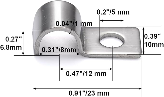 One-Hole Unilateral Pipe Clamps Conduit Fitting Clips Saddle Clamps Instrument - Image 3