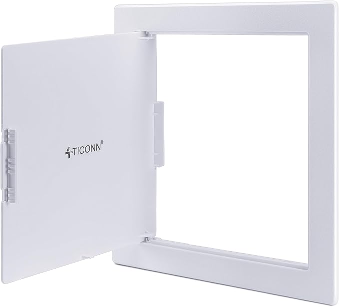 TICONN Access Panel for Drywall, 8 x 8 Inch ABS Plastic Wall Hole Cover Access by TICONN