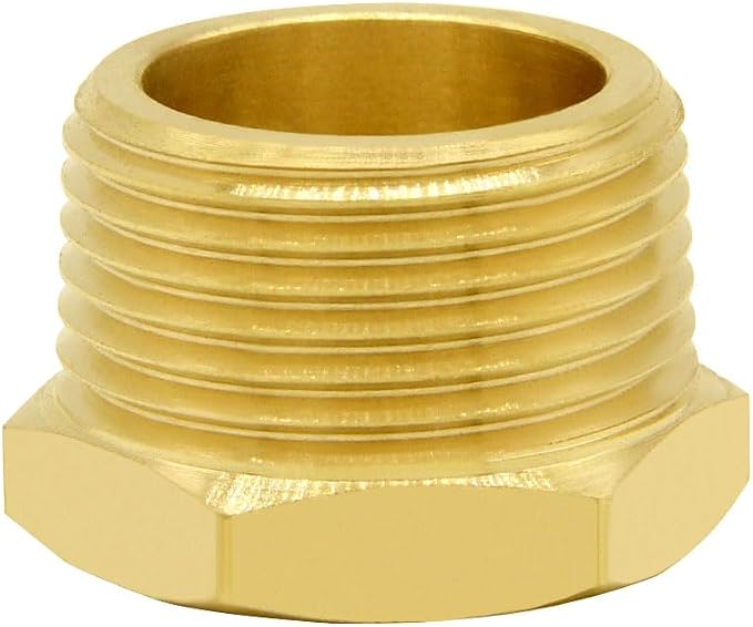 Joywayus 2Pcs Brass Reducing Hex Bushing 3/4" NPT Male to 1/4" NPT Female | - Image 4