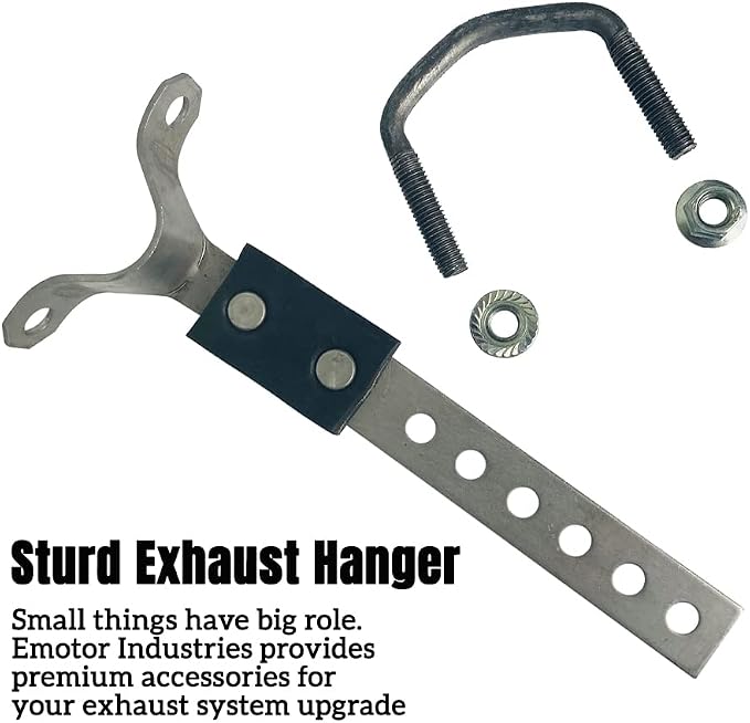 Emotor Industries Heavy Duty Tailpipe Hanger Flexible Swivel Exhaust Bracket - Image 6