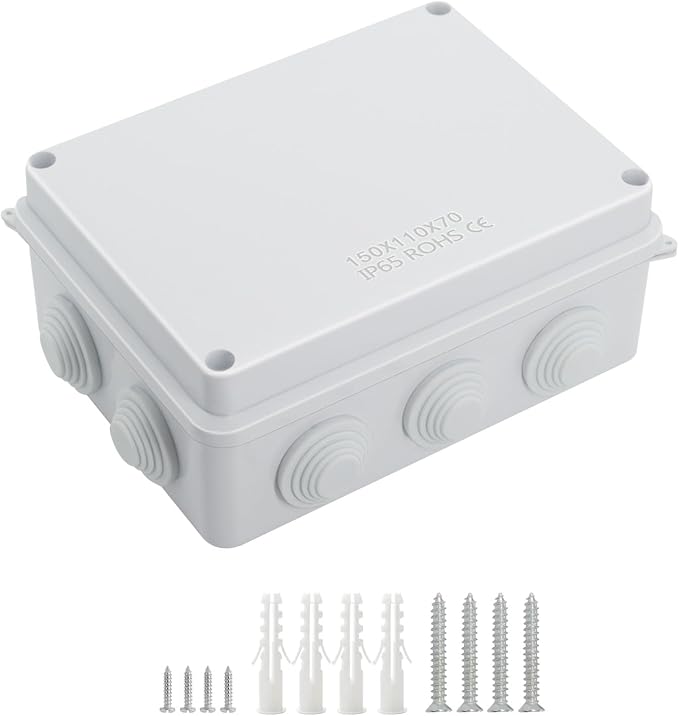 ABS Plastic Dustproof Waterproof IP65 Junction Box Universal Electrical Project by LeMotech