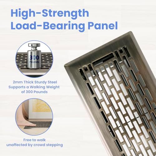 Howeall 4x12 Inches 4 Pack Heavy Duty Walkable Floor Register - Image 2