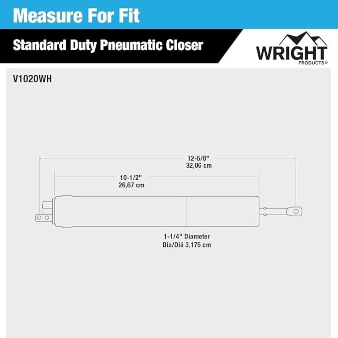 Wright Products Standard Duty Pneumatic Screen & Storm Door Closer – Adjustable - Image 6