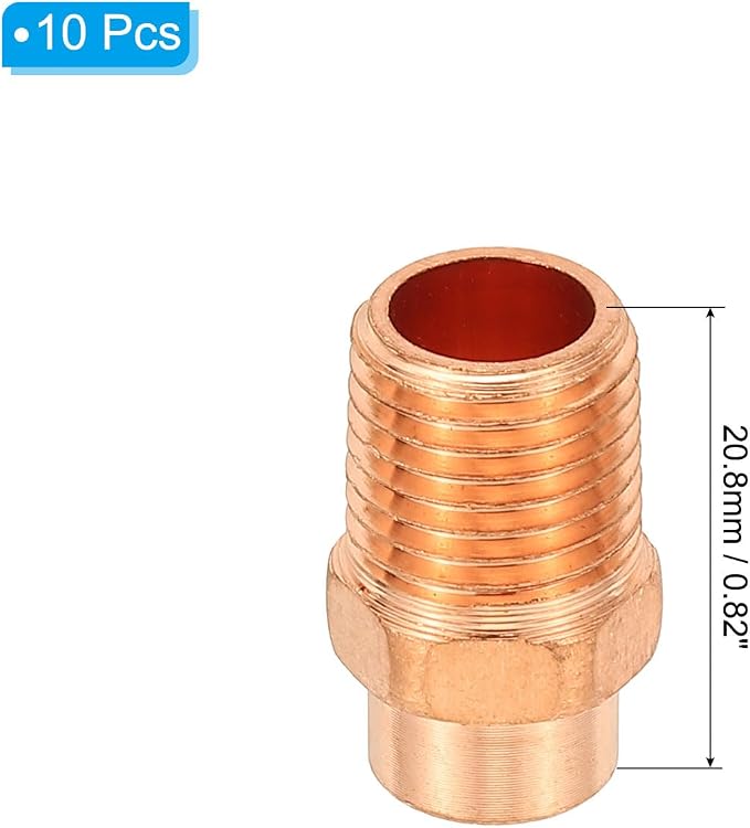 PATIKIL 1/4" Male Adapter Fitting - Image 2