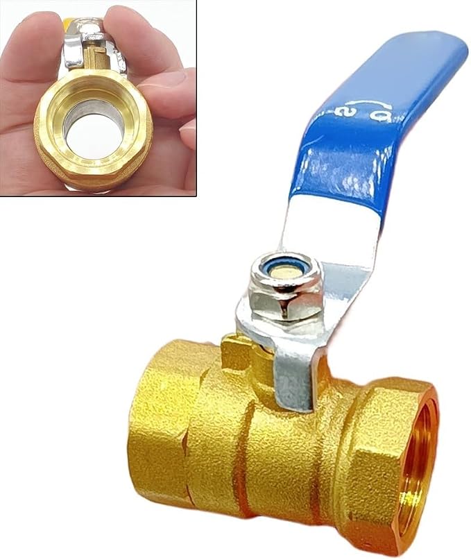 Brass Compression Ball Valve 1 Inch Water Shut Off Valve Inline Plumbing Ball - Image 6