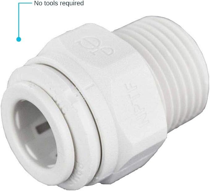 John Guest 3/8 Inch OD x 3/8 Inch NPT Straight Adapter, Push to Connect Plastic - Image 6