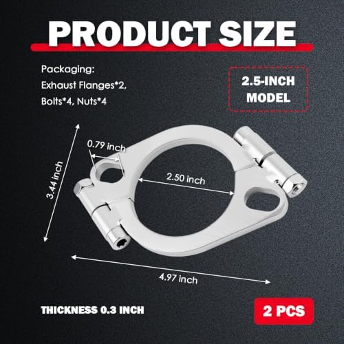 2PCS Split 2.5 Exhaust Flange Repair Kit - Image 2