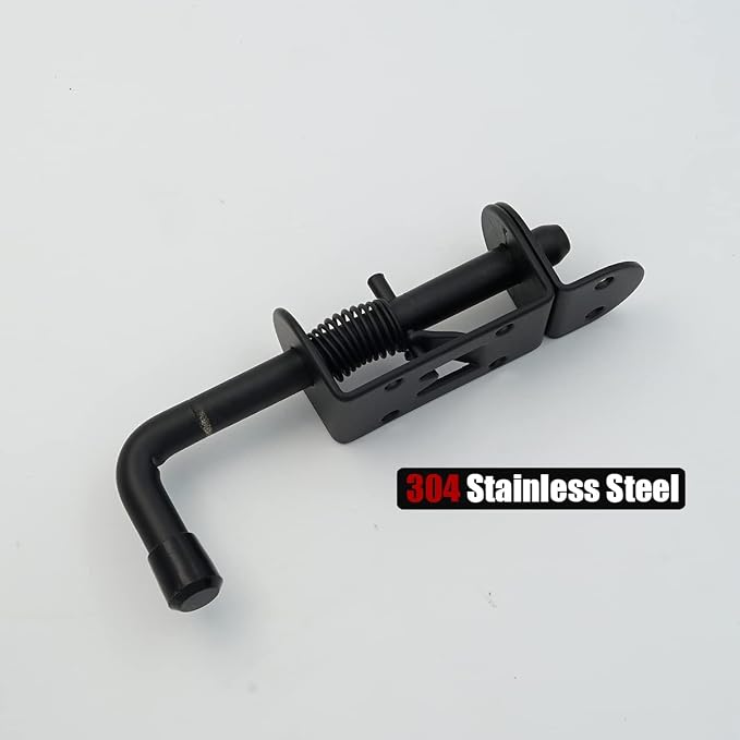 JQK Spring Loaded Latch Pin, 304 Stainless Steel Barrel Bolt Thickened 2mm Door - Image 4