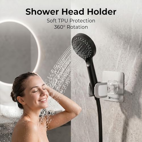 Mistriddle Shower Head Holder, Adjustable 360° Swivel, Anti-Scratch TPU - Image 4