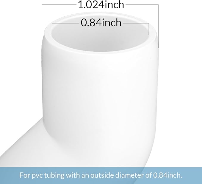 1/2" PVC Pipe Fittings, 45 Degree PVC Elbows, Furniture Grade, DIY Shelf Garden - Image 2