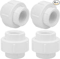 4Pcs 1Inch Female Threaded PVC Union Coupling Pipe Fitting 1'' PVC FNPT Female by Lswteiz