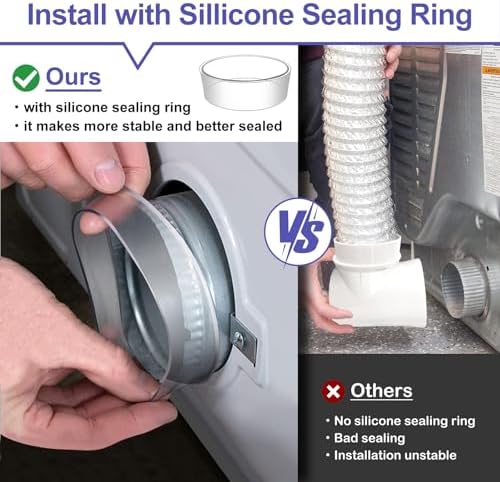 Dryer Vent Hose for Tight Space, 4 Inch 8FT Flexible Aluminum Foil Dryer Hose - Image 5