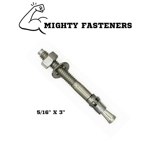 Mighty Fasteners Wedge Anchors – Heavy-Duty 304 Stainless Steel Expansion Bolts - Image 2